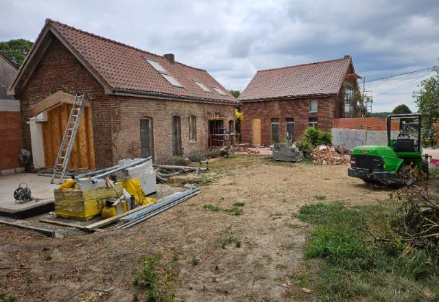 Projet de transformation et d'extension : chantier en cours à Rebecq - étape 1 